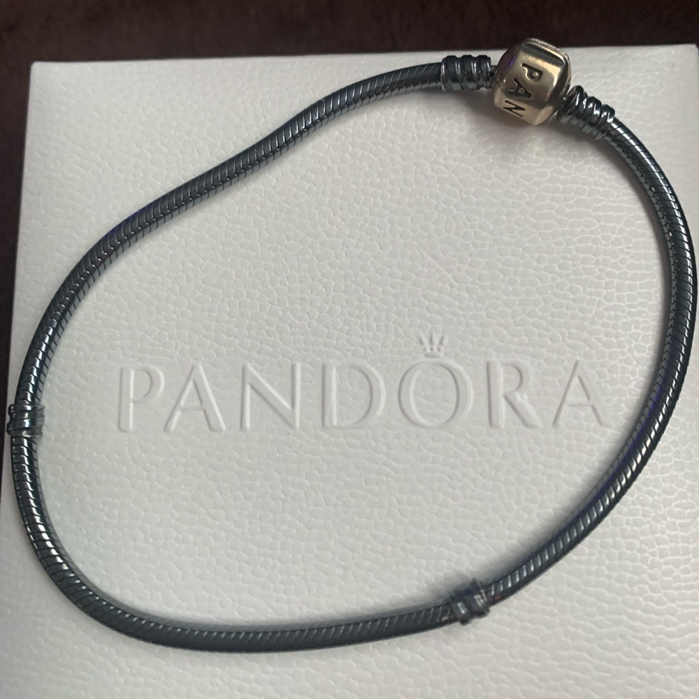 Pandora gunmetal bracelet 9”